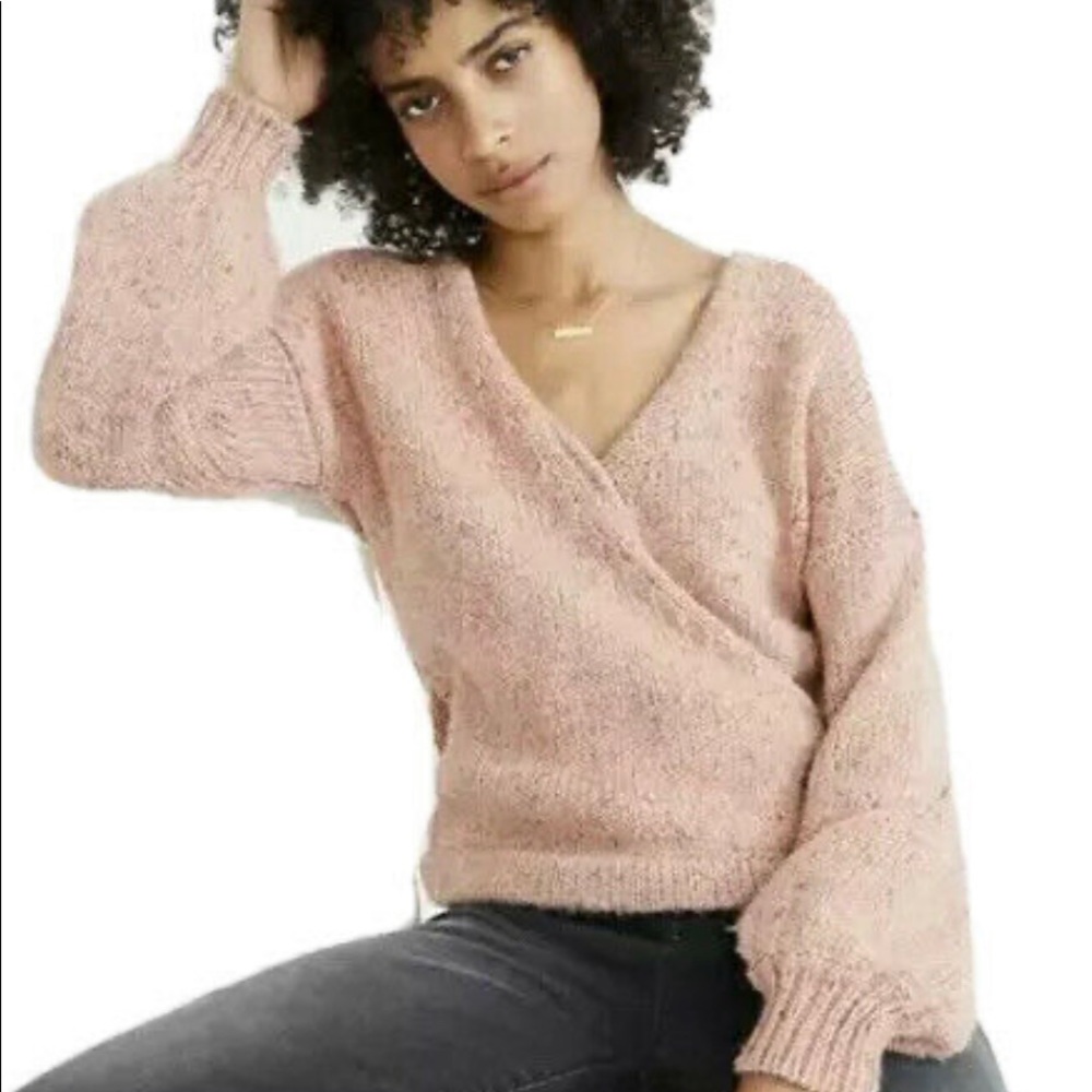 Madewell : Wrap-Front Pullover Sweater Large NWT